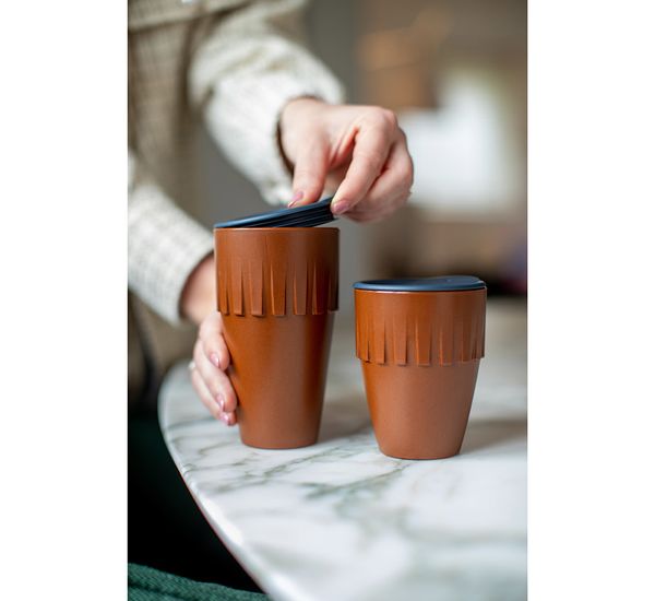 Кружка для латте Connect, Organic, 400 мл, коричневая, Koziol, изображение 9