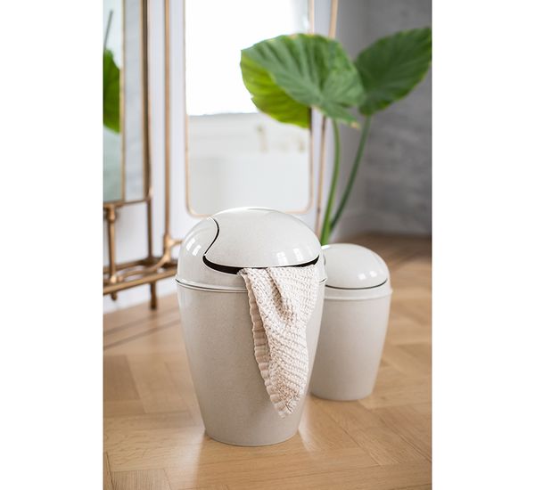 Корзина для мусора с крышкой Del, 5 л, Organic, молочная, Koziol, изображение 3