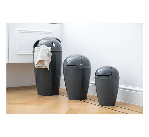 Корзина для мусора с крышкой Del, 12 л, Organic, молочная, Koziol, изображение 5