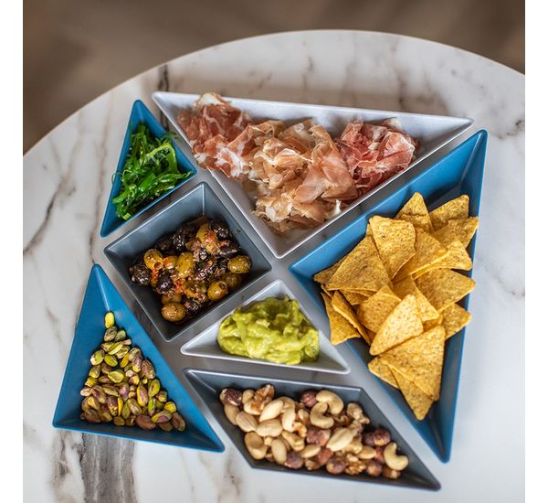 Менажница Tangram Ready, Organic, сине-серая, Koziol, изображение 2