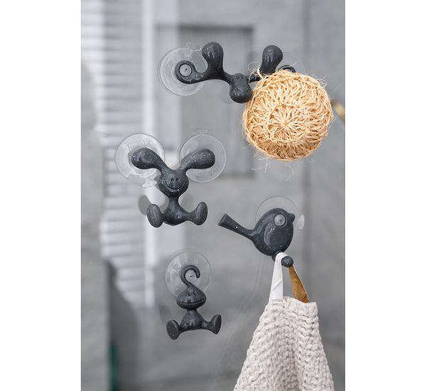 Крючок для душа настенный Sven, Organic, темно-серый, Koziol, изображение 3