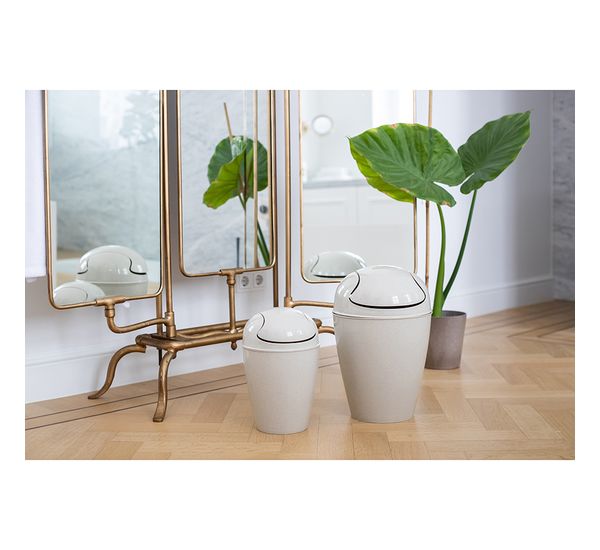 Корзина для мусора с крышкой Del, 5 л, Organic, молочная, Koziol, изображение 2