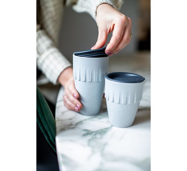 Кружка для капучино Connect, Organic, 300 мл, темно-серая, Koziol, изображение 6
